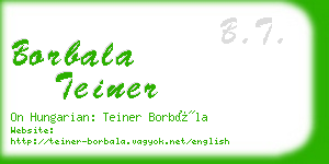 borbala teiner business card